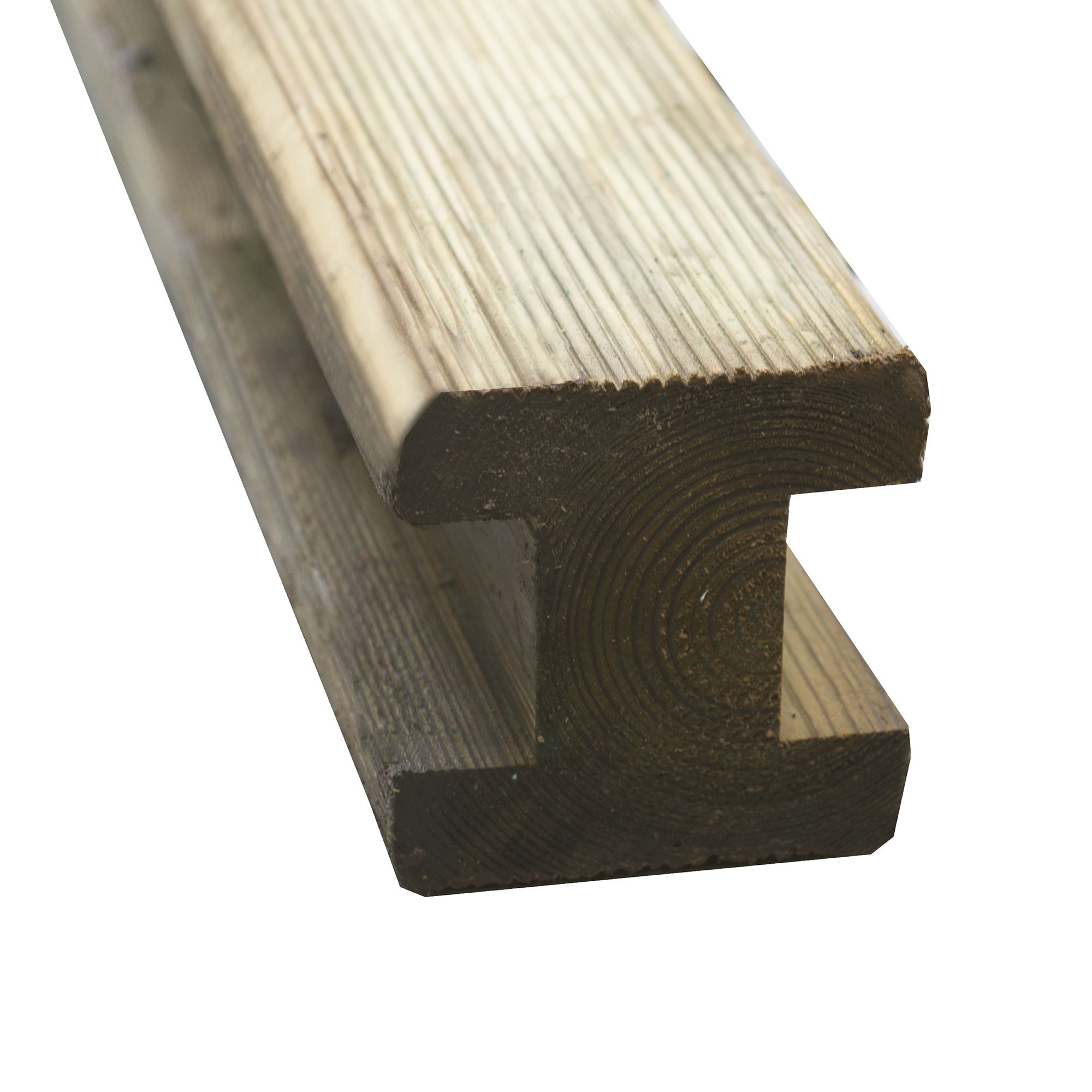 Forest Garden Slotted H-shaped Wooden Fence post (H)2.4m (W)940mm, Pack of 5