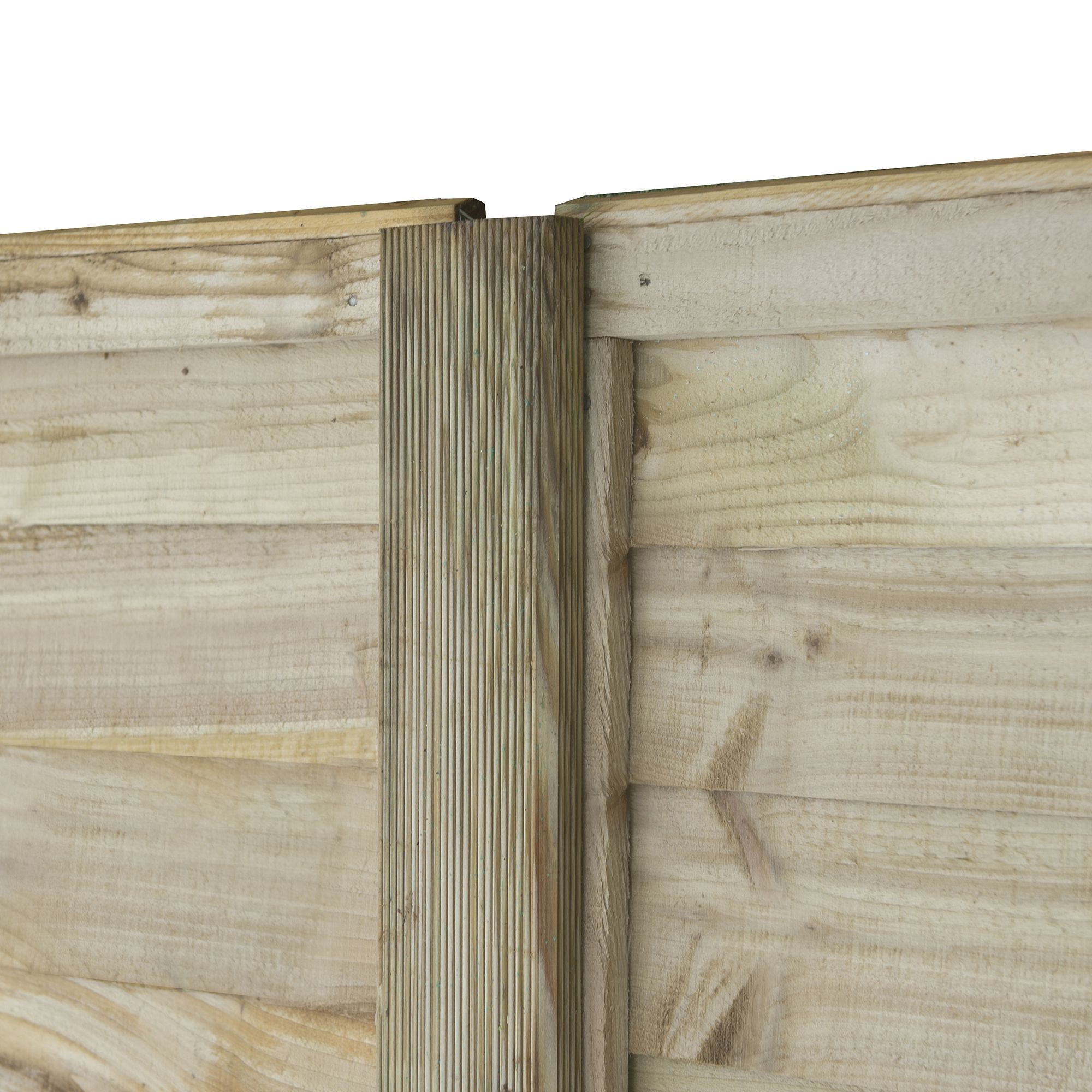 Forest Garden Slotted H-shaped Wooden Fence post (H)2.4m (W)940mm, Pack of 5