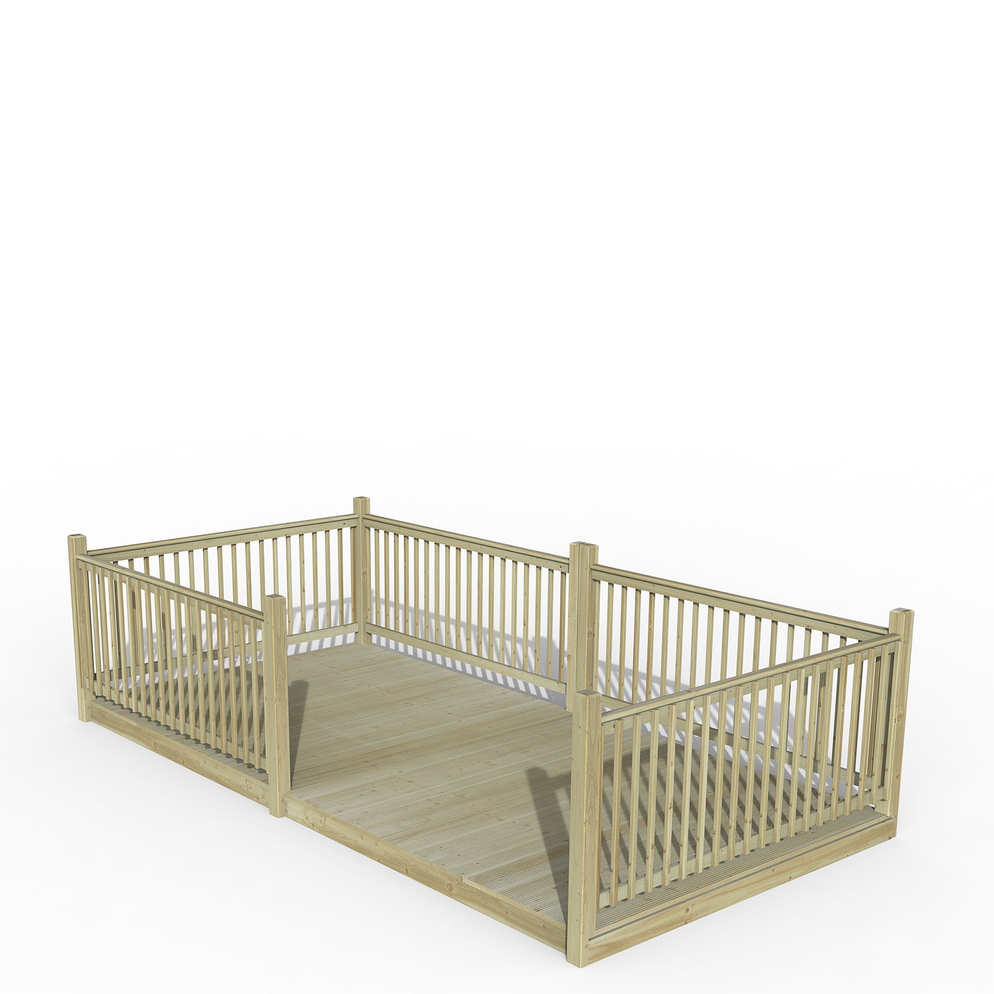 Forest Garden Softwood Decking kit x5 Balustrade (L) 1.31m x (W) 4.91m