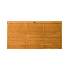 Forest Garden Straight edge Lap Dip treated Fence panel (W)1.83m (H)0.91m