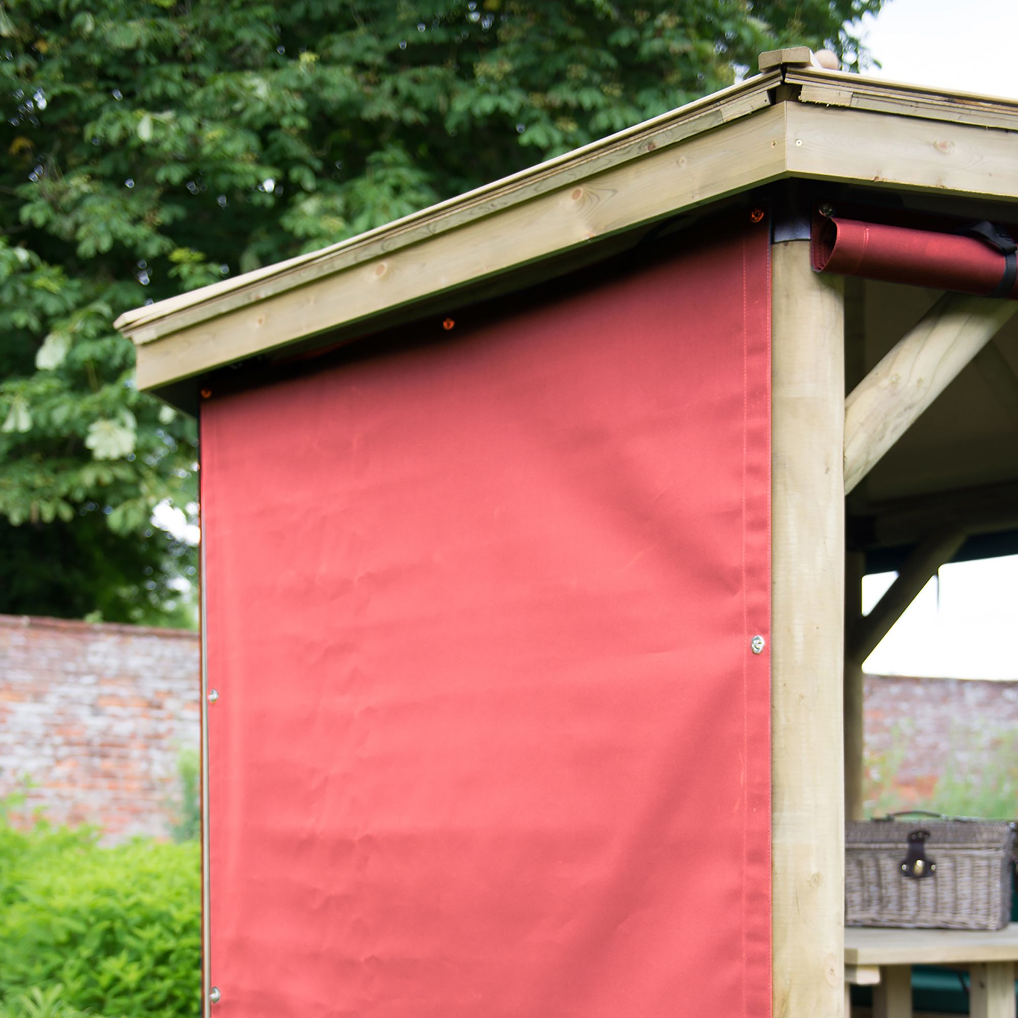 Forest Garden Terracotta Side curtain, Pack of 6 (W)4000mm