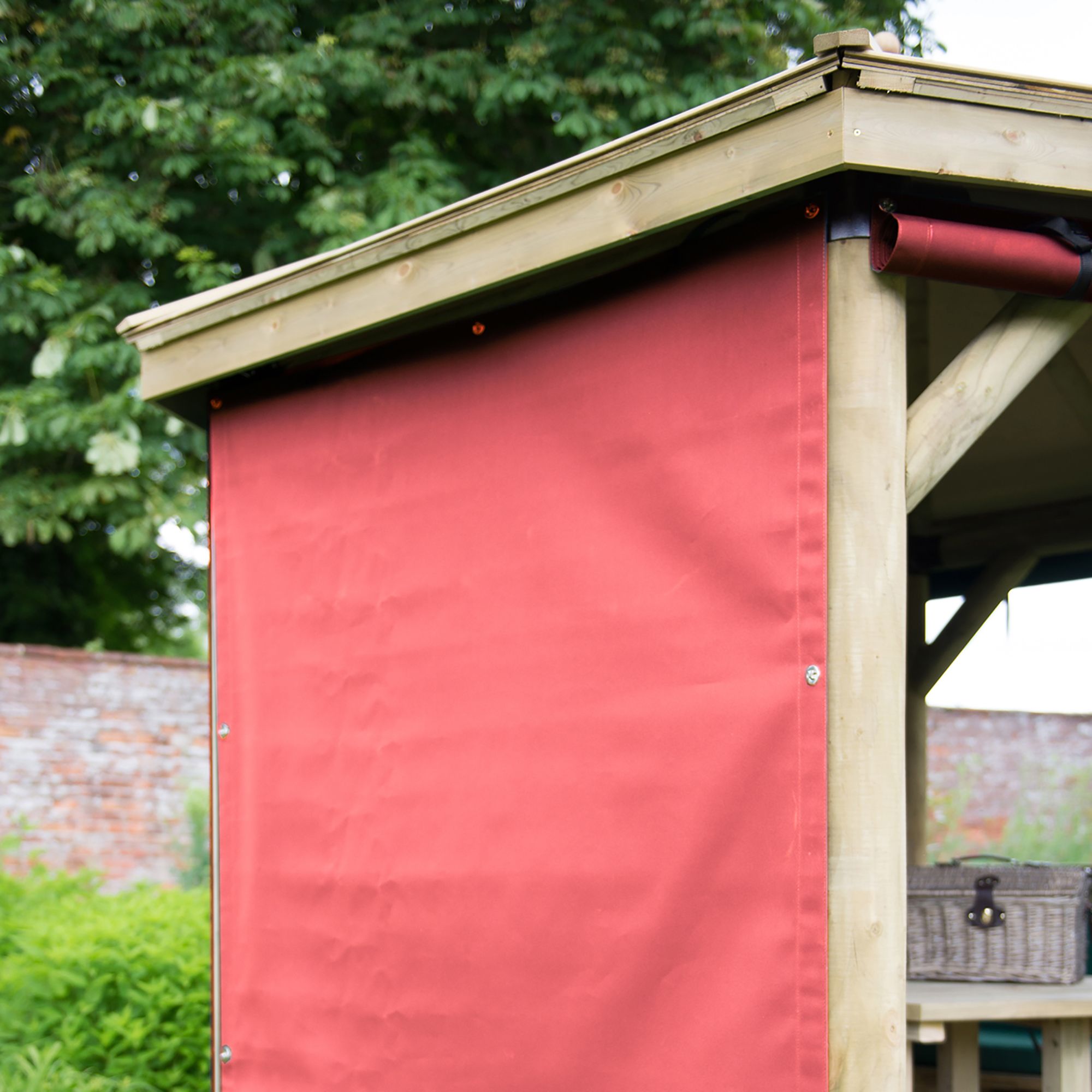 Forest Garden Terracotta Side curtain, Pack of 6 (W)4700mm
