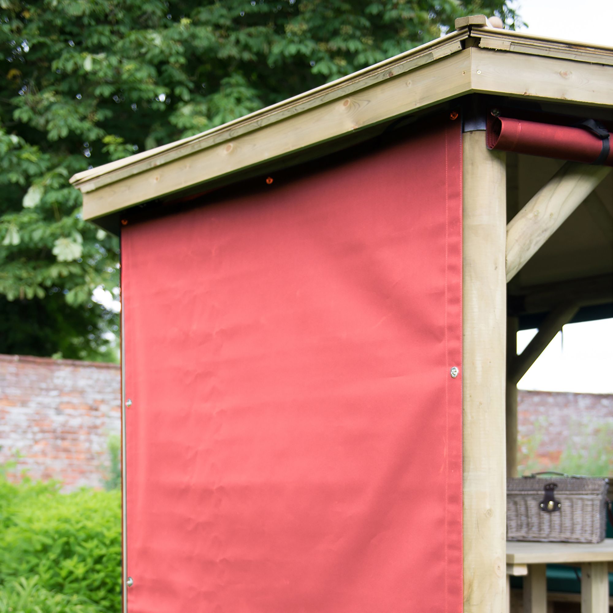 Forest Garden Terracotta Side curtain (W)5100mm