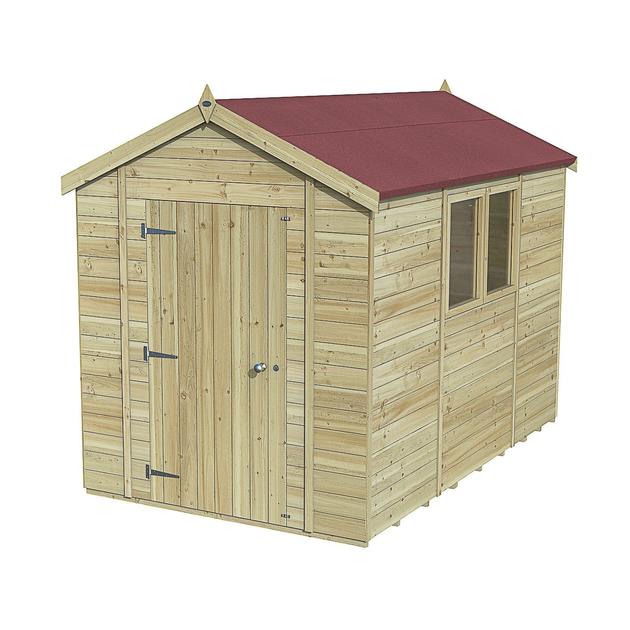 Forest Garden Timberdale 10x6 Ft Apex Tongue & Groove Wooden Shed With ...