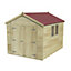 Forest Garden Timberdale 10x8 ft Apex Wooden 2 door Shed with floor - Assembly service included