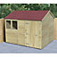 Forest Garden Timberdale 10x8 ft Reverse apex Wooden Shed with floor (Base included) - Assembly service included