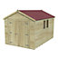 Forest Garden Timberdale 12x8 ft Apex Wooden 2 door Shed with floor - Assembly service included