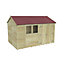 Forest Garden Timberdale 12x8 ft Reverse apex Tongue & groove Wooden 2 door Shed with floor - Assembly service included
