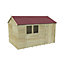 Forest Garden Timberdale 12x8 ft Reverse apex Wooden Shed with floor (Base included) - Assembly service included