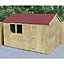 Forest Garden Timberdale 12x8 ft Reverse apex Wooden Shed with floor (Base included)