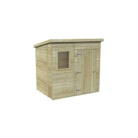 Forest Garden Timberdale 7x5 Pent Pressure treated Tongue & groove Solid wood Shed with floor - Assembly service included