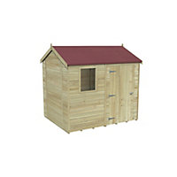 Forest Garden Timberdale 8x6 ft Reverse apex Tongue & groove Wooden Shed with floor (Base included)
