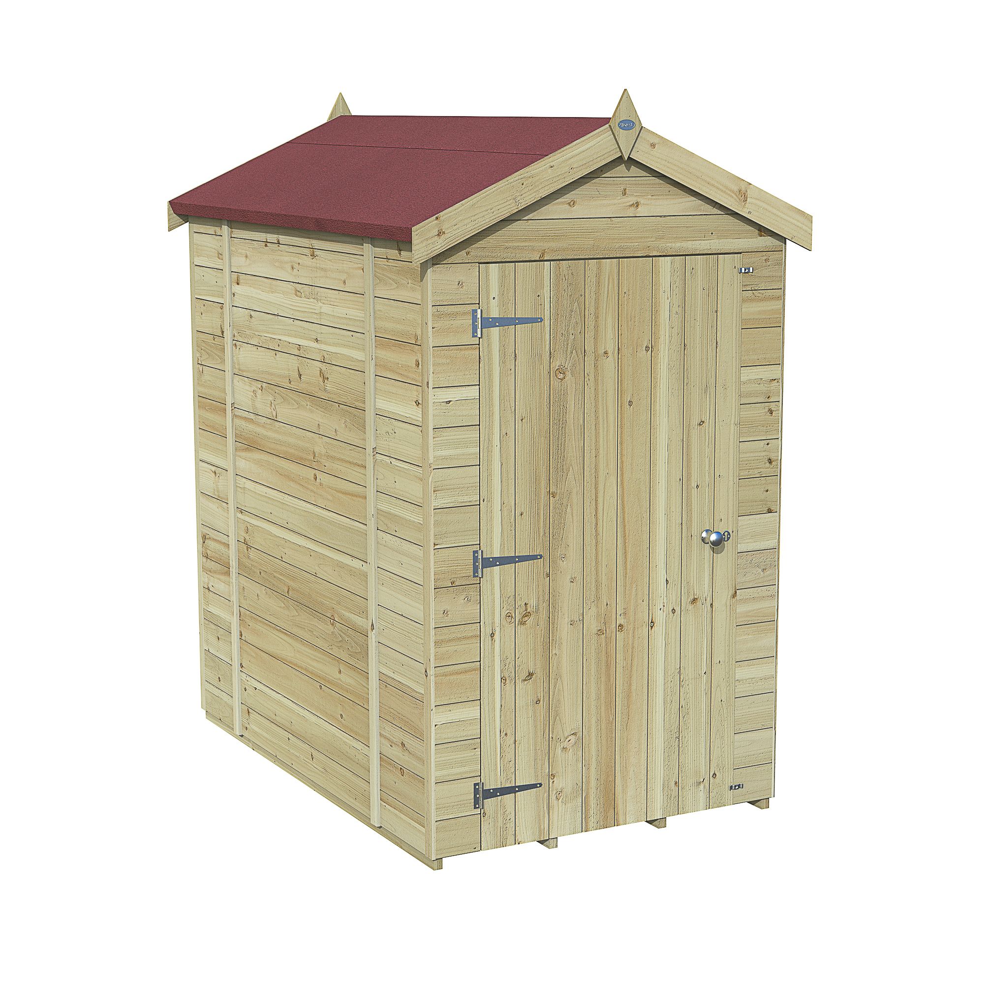 Forest Garden Timberdale Tongue & groove 6x4 ft Apex Wooden Pressure treated Shed with floor (Base included)