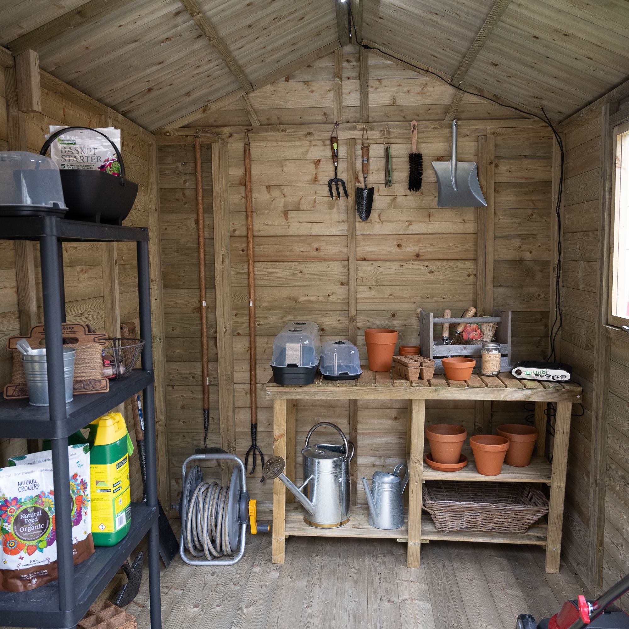 Forest Garden Timberdale Tongue & groove 8x6 ft Apex Wooden Pressure treated Shed with floor (Base included) - Assembly service included