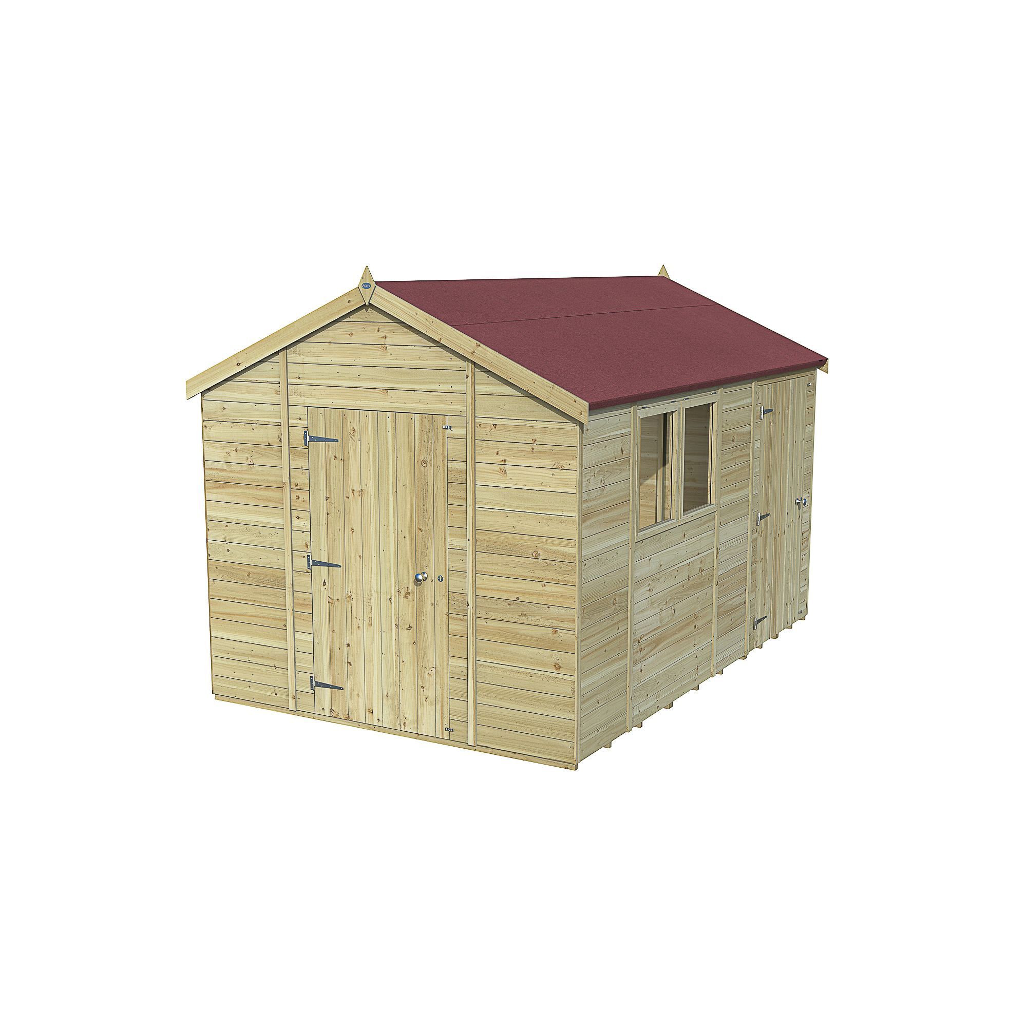Forest Garden Timberdale Tongue & groove Apex Wooden Pressure treated Shed with floor (Base included)