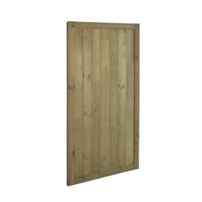 Forest Garden Tongue & Groove Wood Slatted Gate, (H)1.8m (W)0.9m