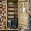 Forest Garden Tool Store Wooden 6x2 ft Log store