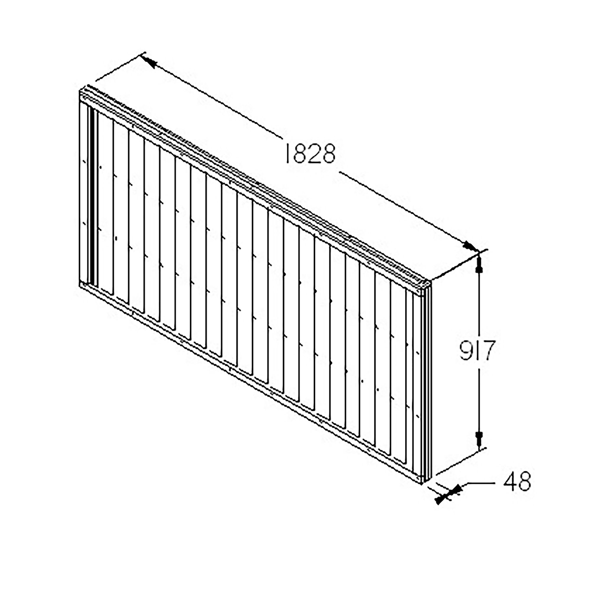 Forest Garden Traditional Closeboard 6ft Fence panel (W)0.91m (H)1.83m, Pack of 5