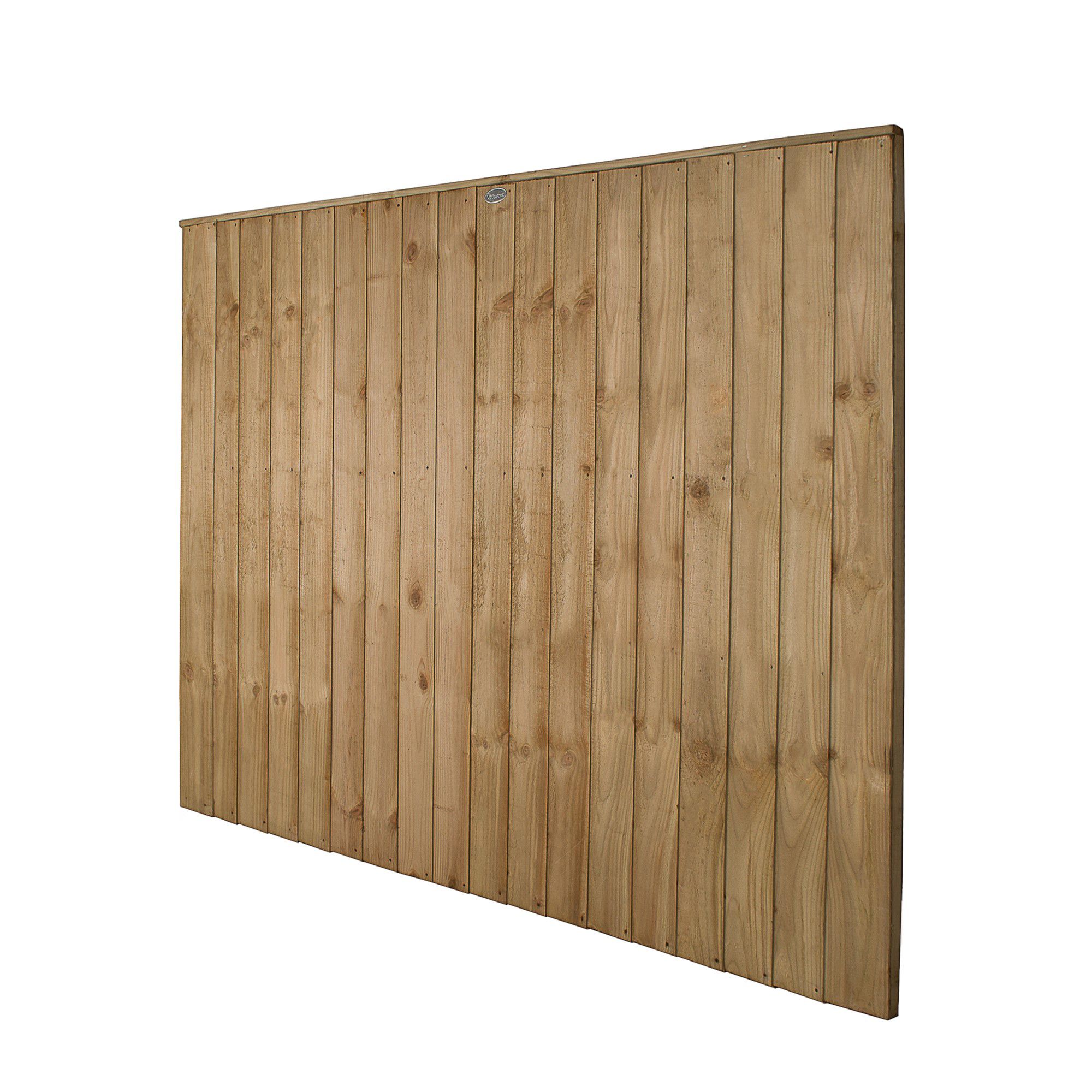 Forest Garden Traditional Closeboard Pressure treated 5ft Timber Fence ...