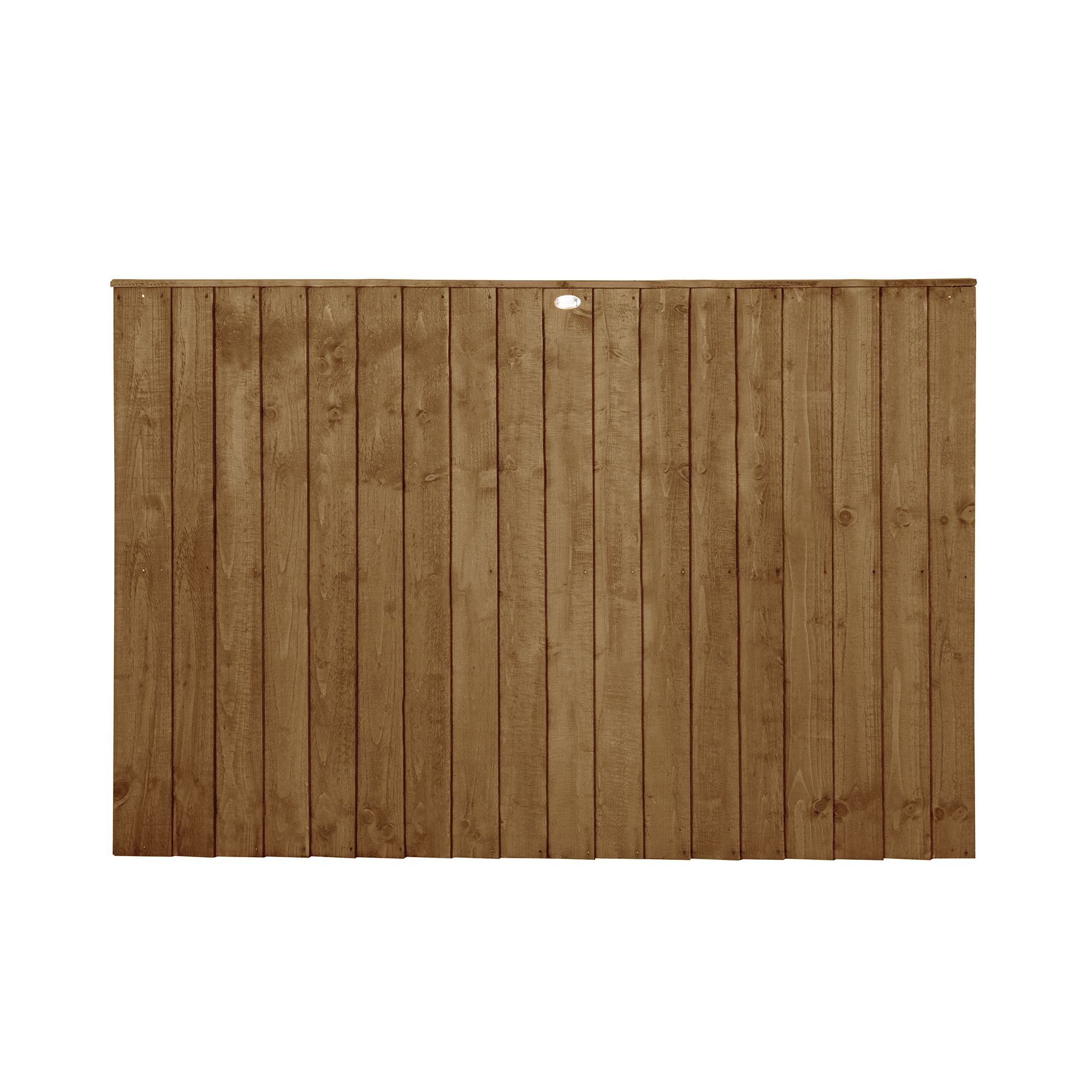 Forest Garden Traditional Feather edge Dip treated 6ft Brown Fence panel (W)1.23m (H)1.83m, Pack of 5
