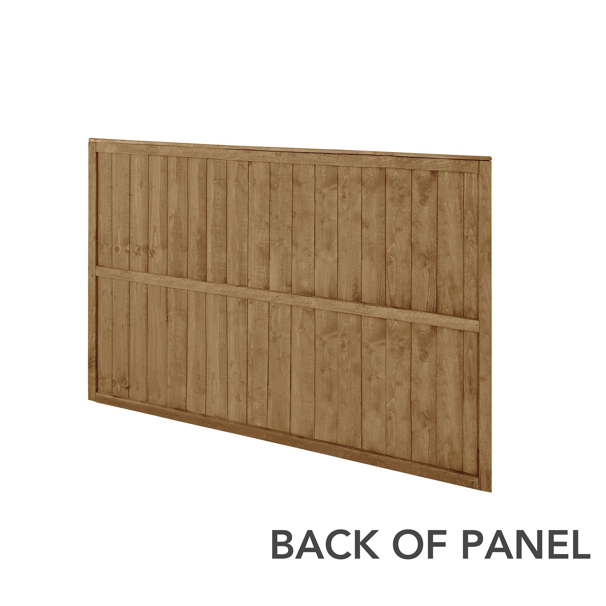 Forest Garden Traditional Feather edge Dip treated 6ft Brown Fence panel (W)1.23m (H)1.83m, Pack of 5