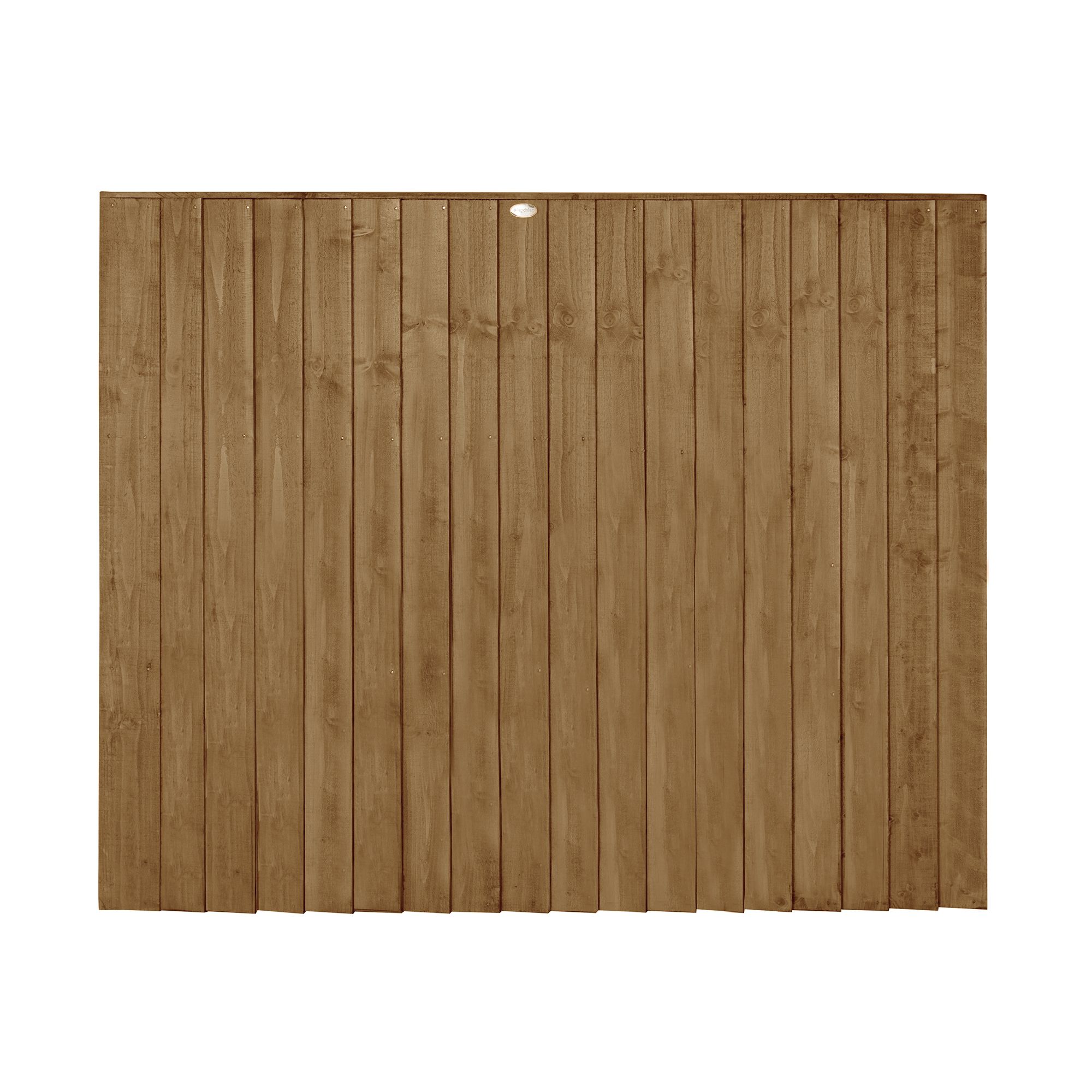 Forest Garden Traditional Feather edge Dip treated 6ft Brown Fence panel (W)1.54m (H)1.83m, Pack of 20