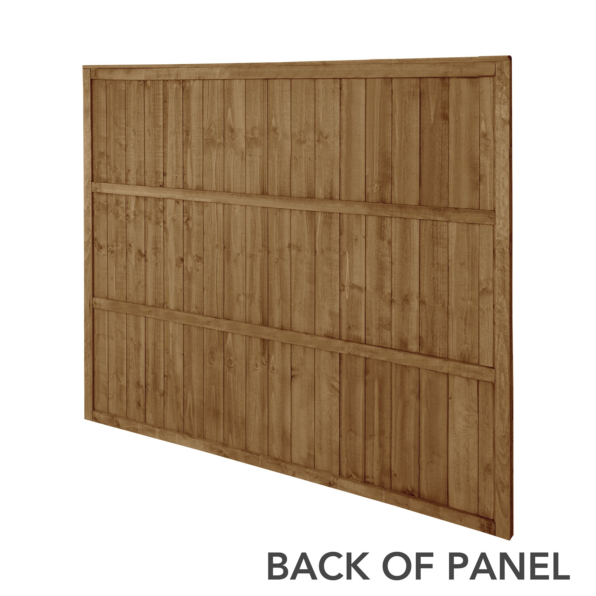 Forest Garden Traditional Feather edge Dip treated 6ft Brown Fence panel (W)1.54m (H)1.83m, Pack of 20