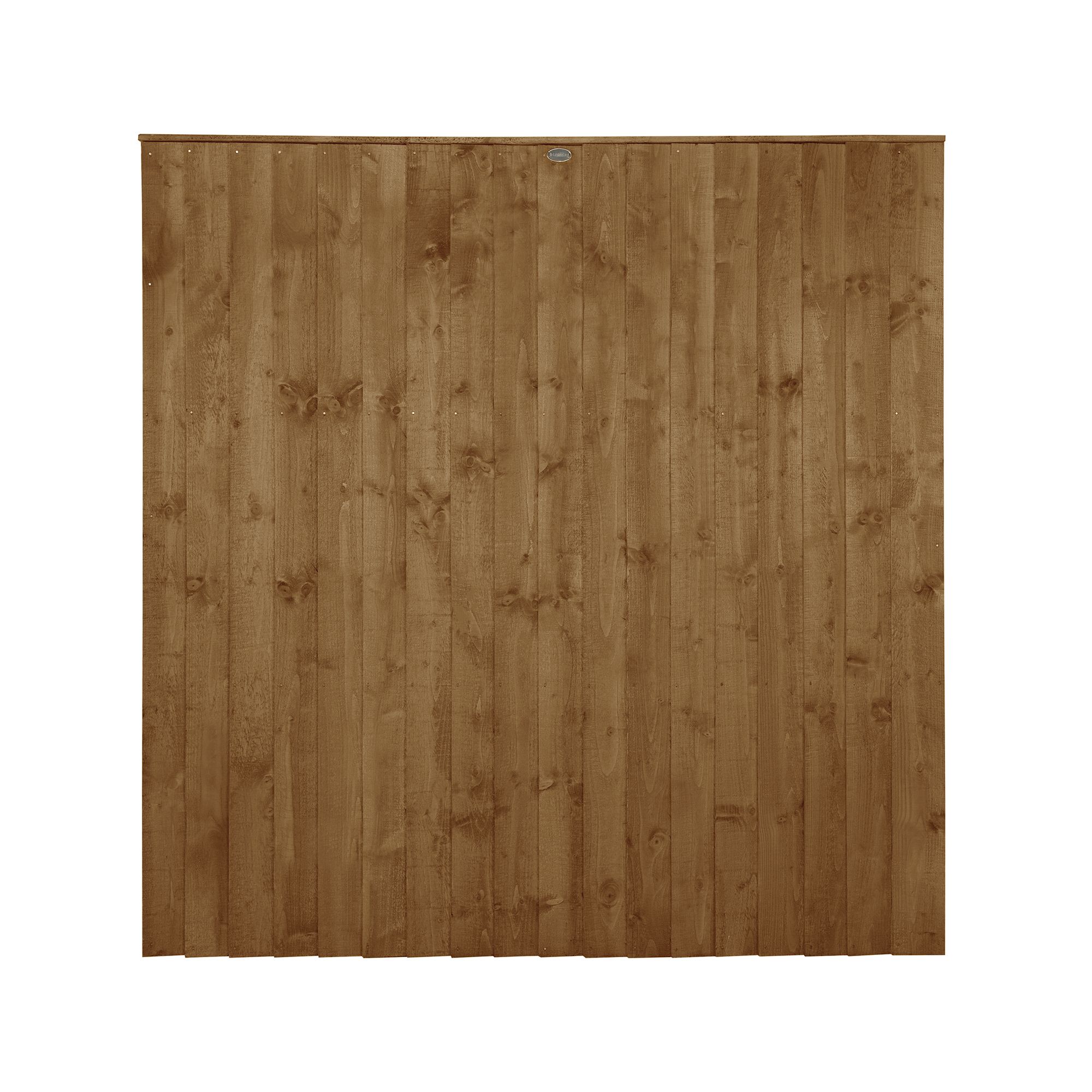 Forest Garden Traditional Feather edge Dip treated 6ft Brown Fence panel (W)1.85m (H)1.83m, Pack of 20