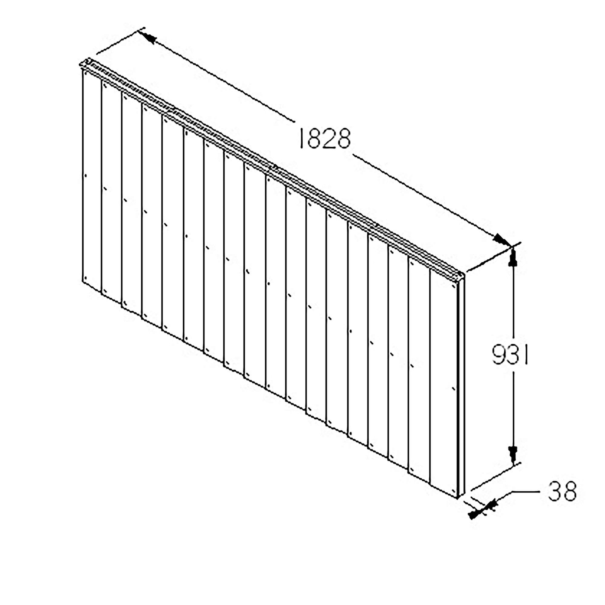 Forest Garden Traditional Feather edge Pressure treated 6ft Brown Fence panel (W)0.93m (H)1.83m, Pack of 5