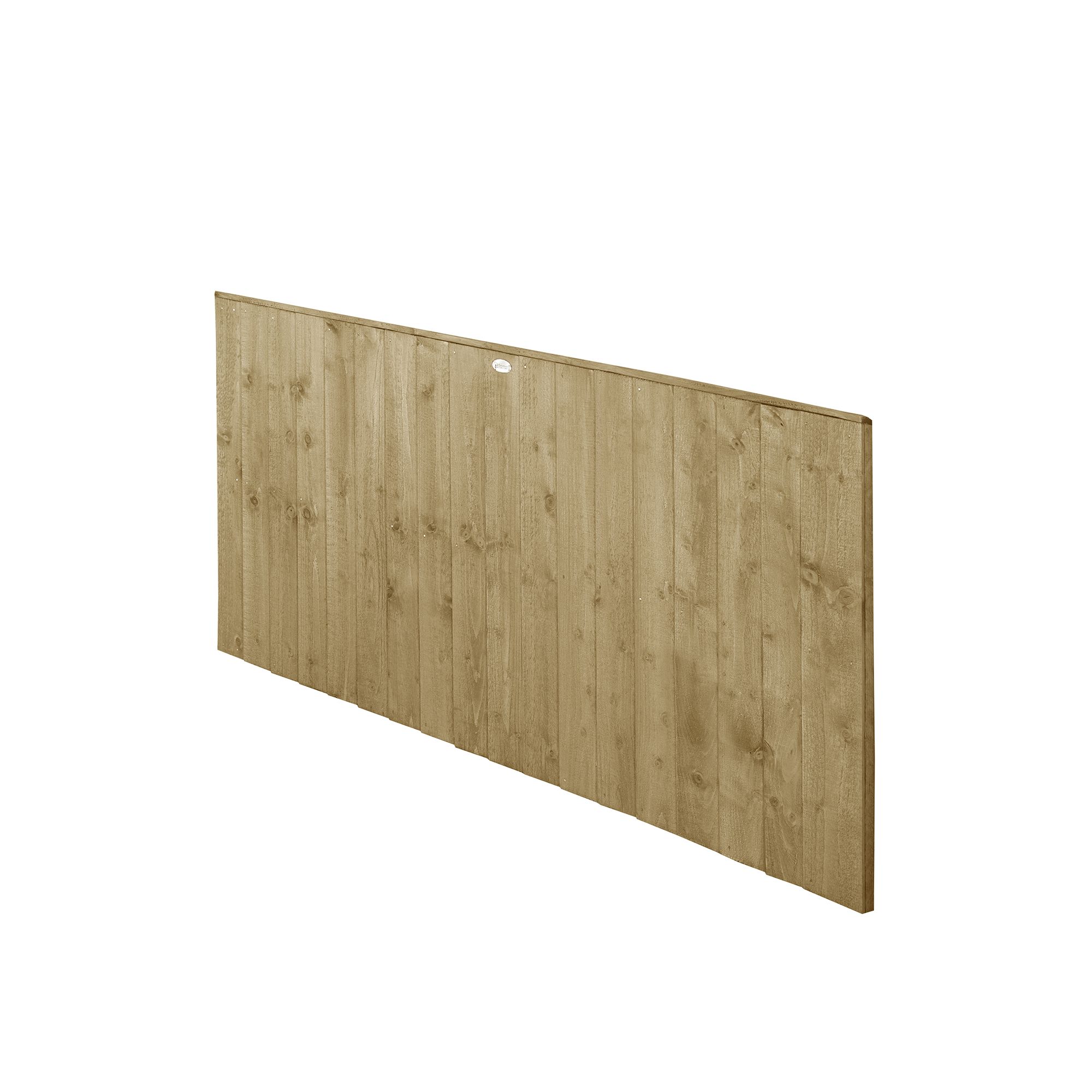 Forest Garden Traditional Feather edge Pressure treated 6ft Brown Fence panel (W)0.93m (H)1.83m, Pack of 5