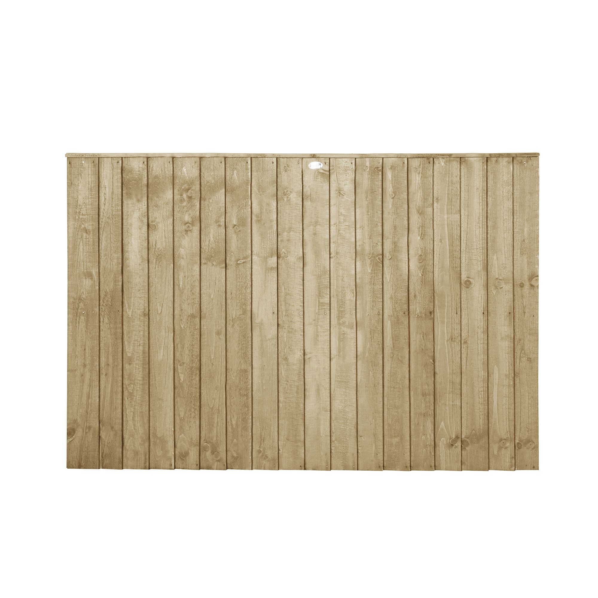 Forest Garden Traditional Feather edge Pressure treated 6ft Brown Fence panel (W)1.23m (H)1.83m, Pack of 5