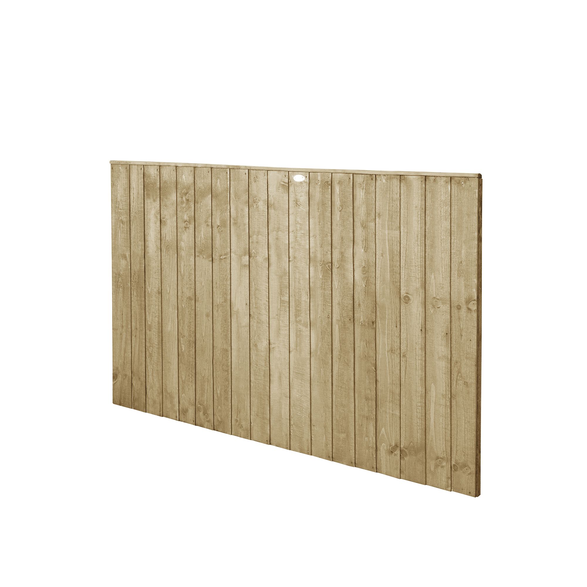Forest Garden Traditional Feather edge Pressure treated 6ft Brown Fence panel (W)1.23m (H)1.83m, Pack of 5