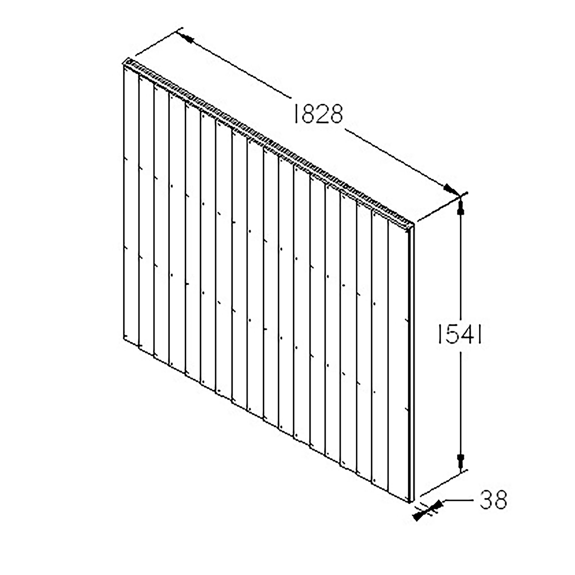 Forest Garden Traditional Feather edge Pressure treated 6ft Brown Fence panel (W)1.54m (H)1.83m, Pack of 20