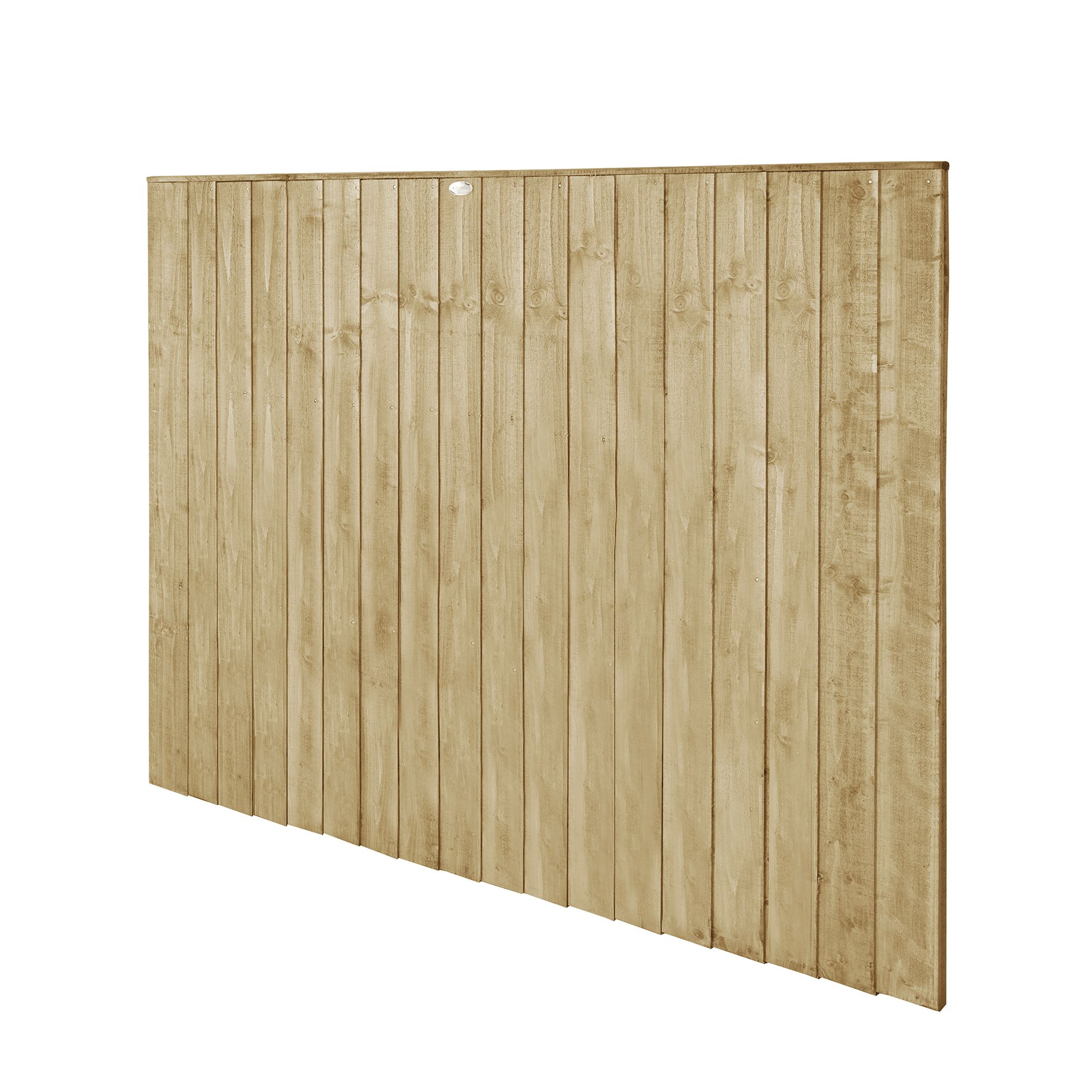 Forest Garden Traditional Feather edge Pressure treated 6ft Brown Fence panel (W)1.54m (H)1.83m, Pack of 20