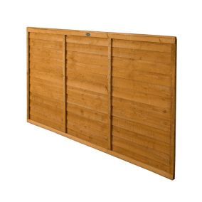 Forest Garden Traditional Overlap Dip treated 4ft Timber Fence panel (W)1.83m (H)1.21m