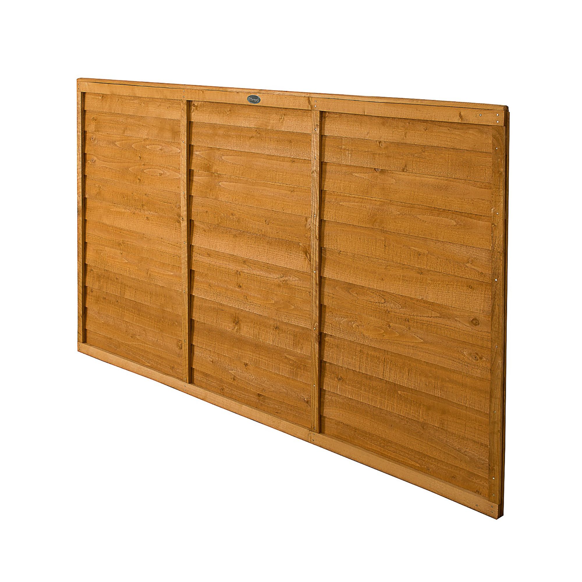 Forest Garden Traditional Overlap Dip treated 4ft Wooden Fence panel (W ...