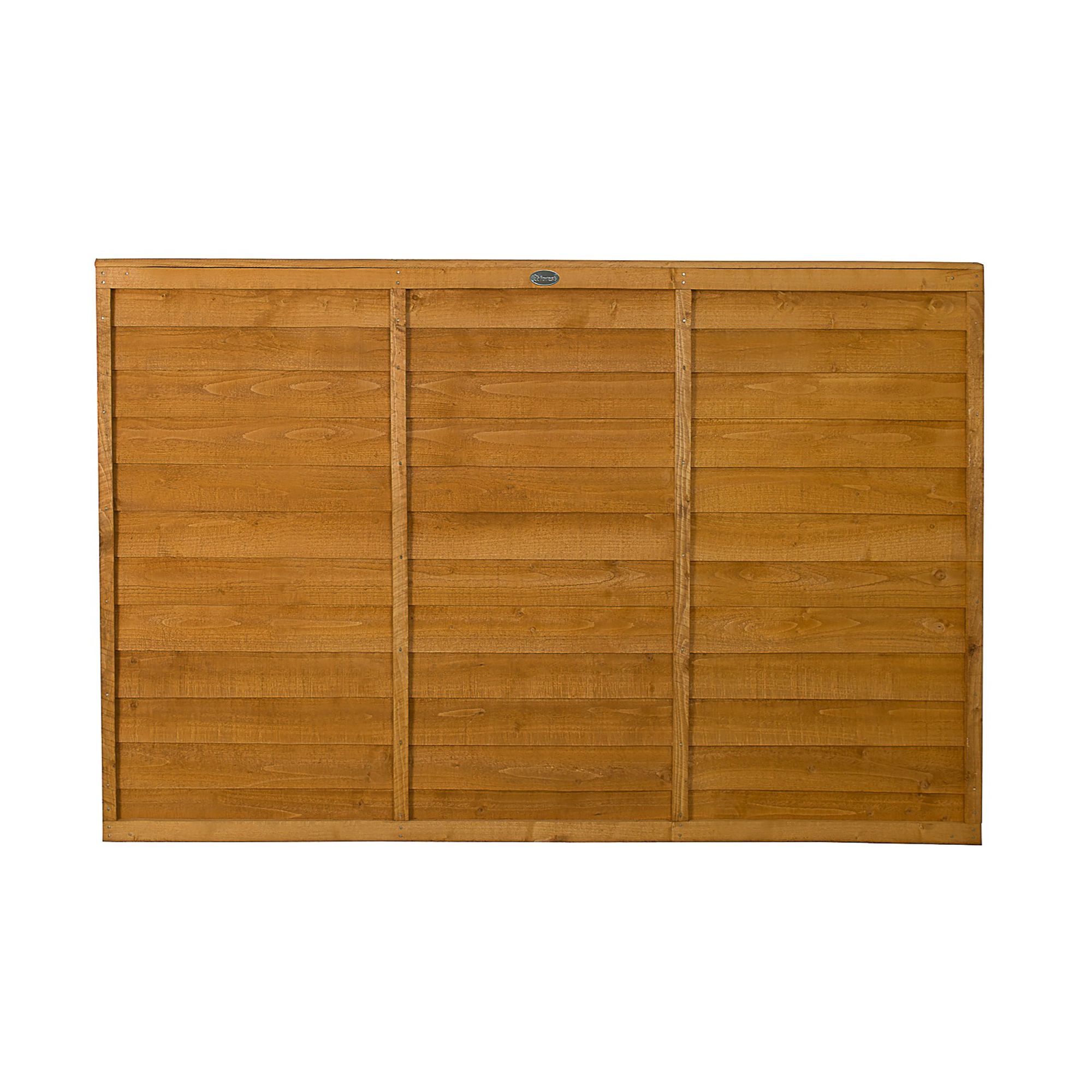 Forest Garden Traditional Overlap Dip treated 4ft Wooden Fence panel (W ...