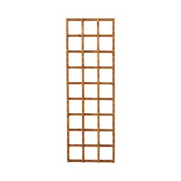 Forest Garden Traditional Square Dip treated Trellis panel (W)0.6m (H)1.83m