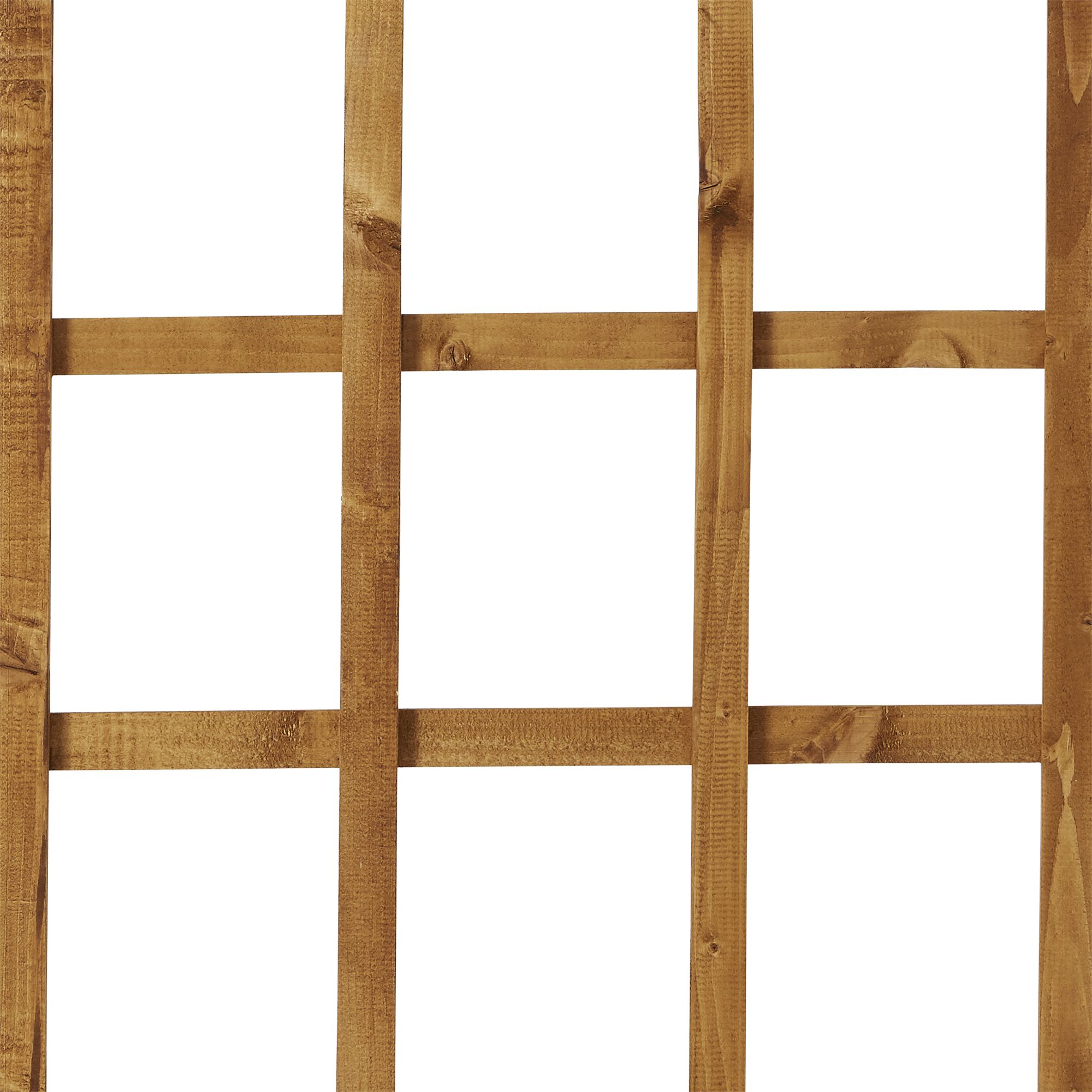 Forest Garden Traditional Square Dip treated Trellis panel (W)0.91m (H)1.83m
