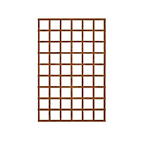 Forest Garden Traditional Square Dip treated Trellis panel (W)1.2m (H)1.83m