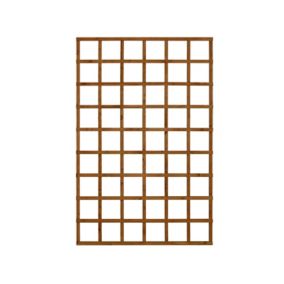 Forest Garden Traditional Square Dip treated Trellis panel (W)1.2m (H)1.83m