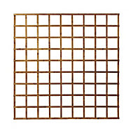Forest Garden Traditional Square Dip treated Trellis panel (W)1.83m (H)1.83m
