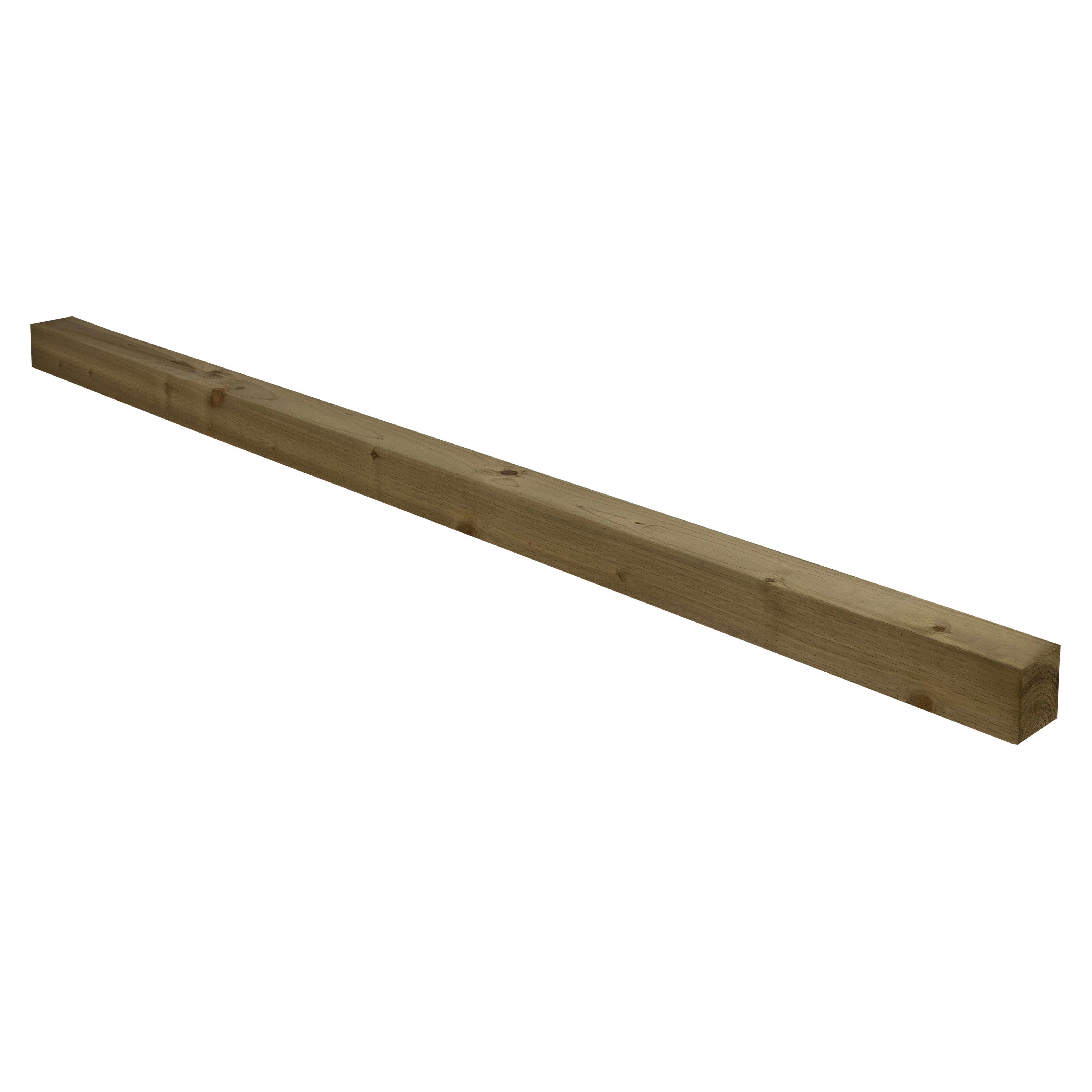 Forest Garden Unslotted Square Timber Fence post (H)2.4m (W)100mm