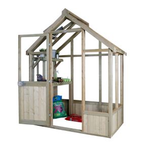 Forest Garden Vale Natural timber 6x4 Greenhouse