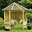 Forest Garden Venetian Corner Arbour, (H)2500mm (W)2330mm (D)1610mm - Assembly required