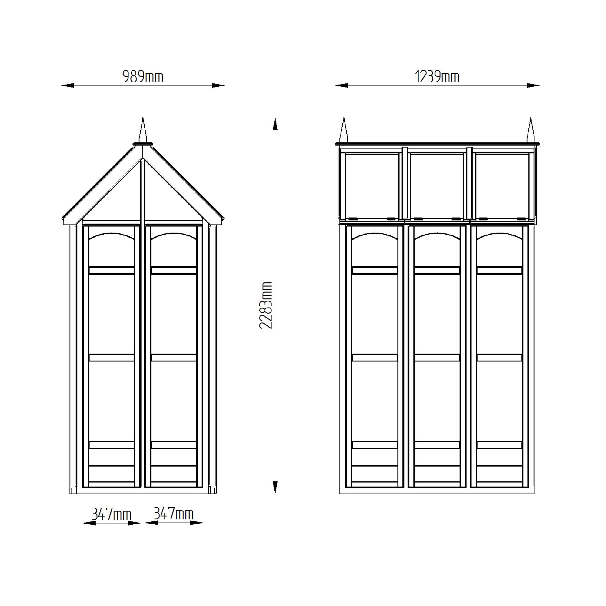 Forest Garden Victorian Walk around 4x3 Greenhouse with Auto vent