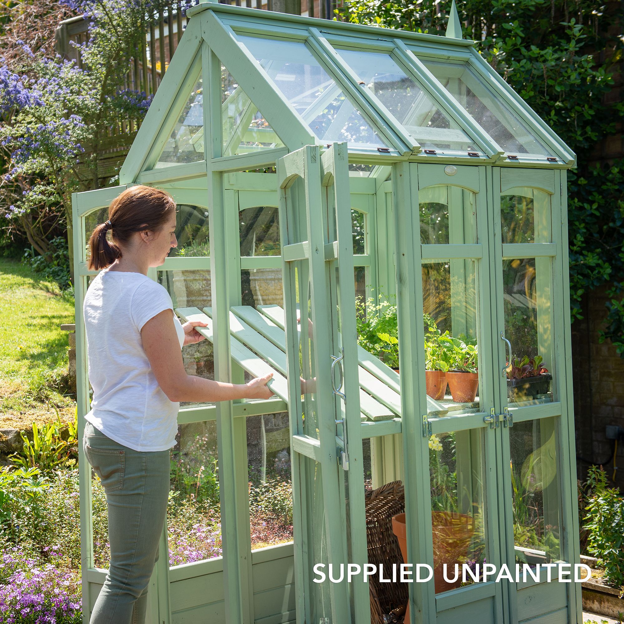 Forest Garden Victorian Walk around 4x3 Greenhouse with Auto vent