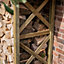 Forest Garden Wooden 5x4 ft Apex Wall log store