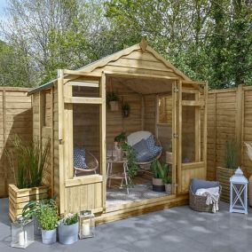 Forest Oakley 7x5 Apex Overlap Summer house with Double door
