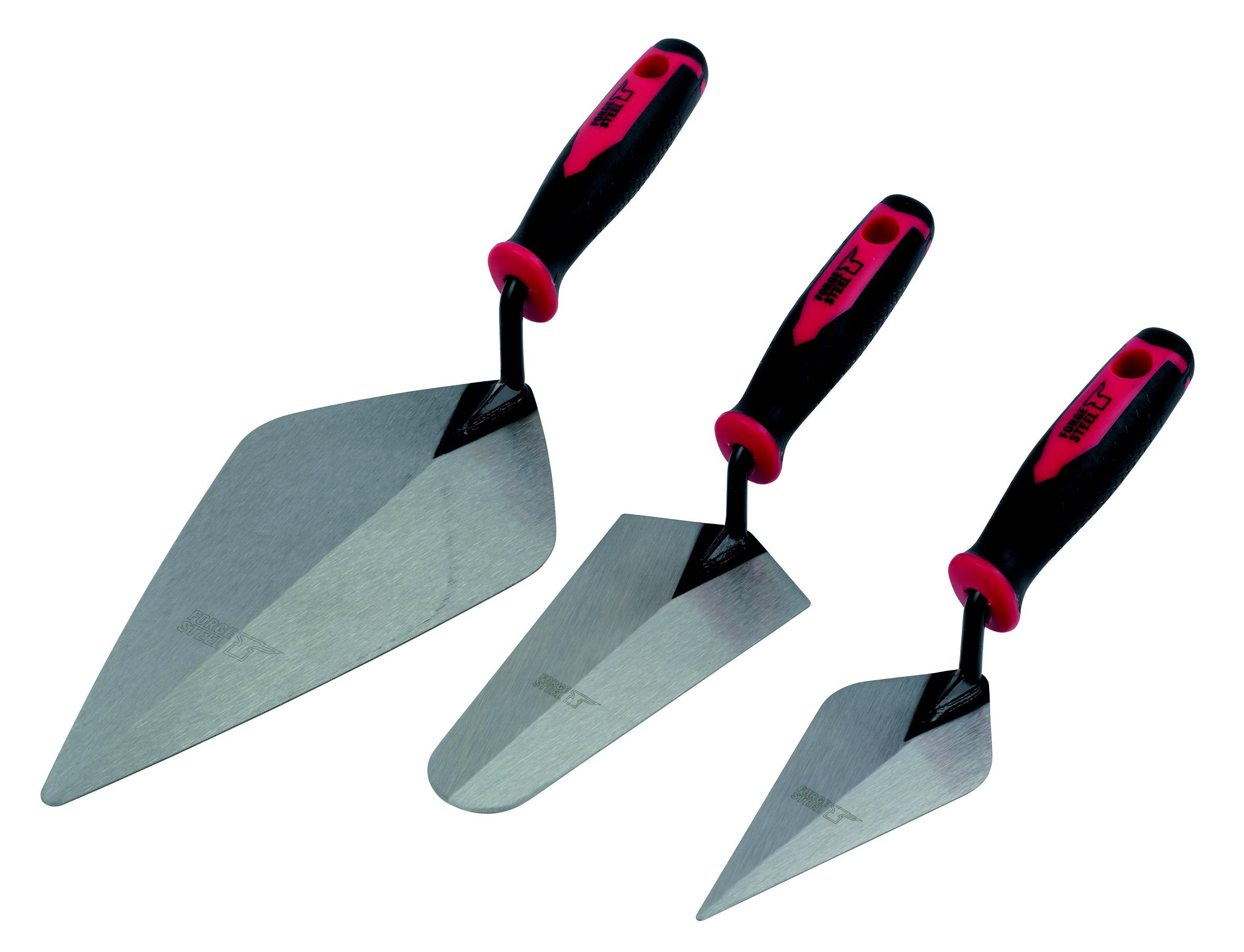 Forge Steel 3 piece Brick trowel set